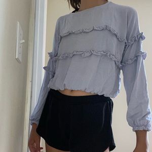 Purple ruffled long sleeve!